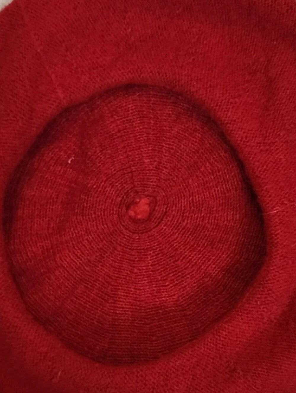 Vintage 1980s Red Wool Beret Hat Classic Parisian French Style